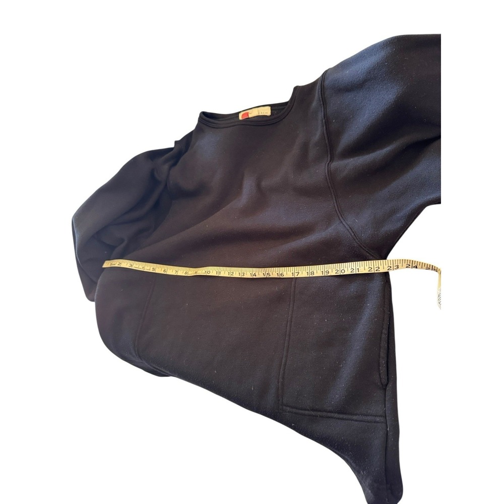 FP Beach by Free People Black Balloon Sleeve Tunic Sweatshirt Women's Small USA - Picture 7 of 7